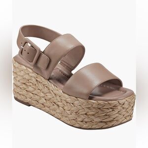 NWT MARC FISHER LTD PATRYCE PLATFORM WEDGE SANDALS WOMENS SIZE 10